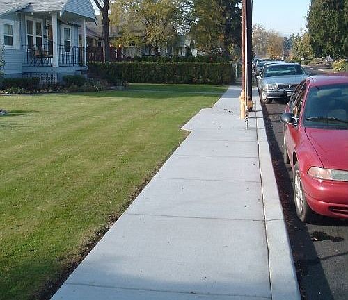 New Sidewalk, Lots of Front Street Parking -- Dividible Dbl Lot