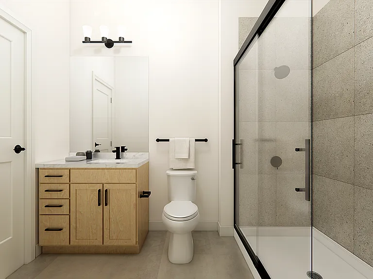 2B Light Bathroom View Rendering