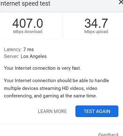 High-speed wi-fi connection