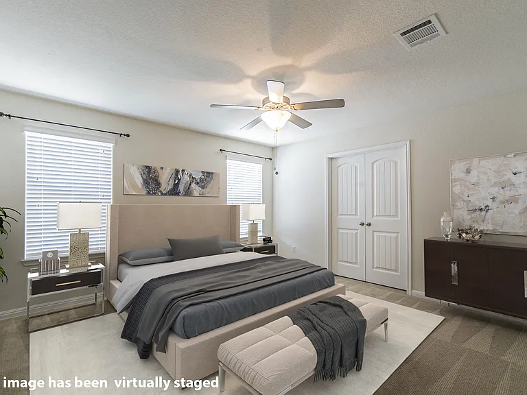 Master bedroom with an ensuite bathroom and large master closet!