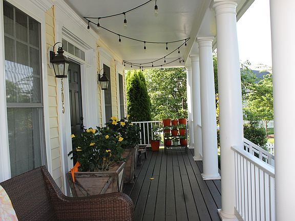 Extra wide front porch