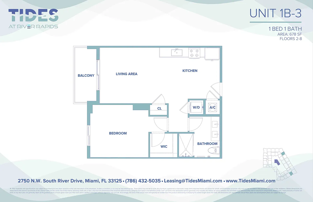Floor plan 1B-3