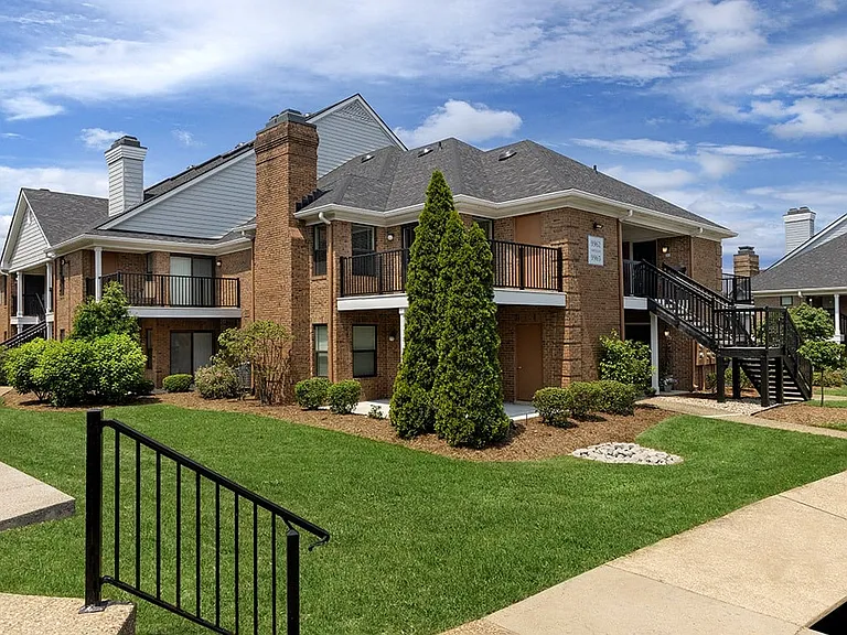 Building exterior with greenspace
