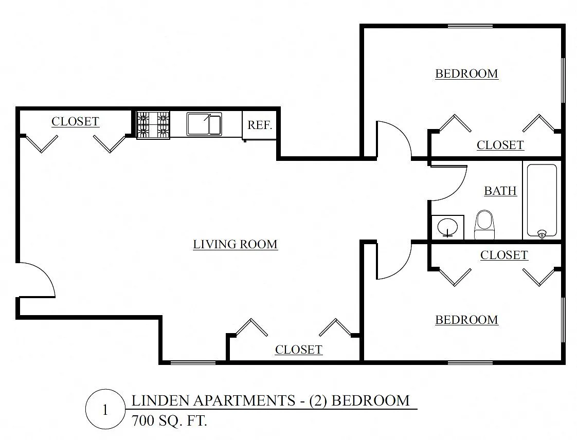 Floor plan Two Bedroom