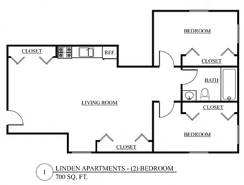 Floor plan Two Bedroom
