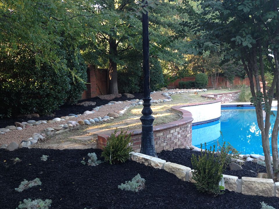 Newly landscaped backyard