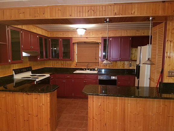 Kitchen with granite tops