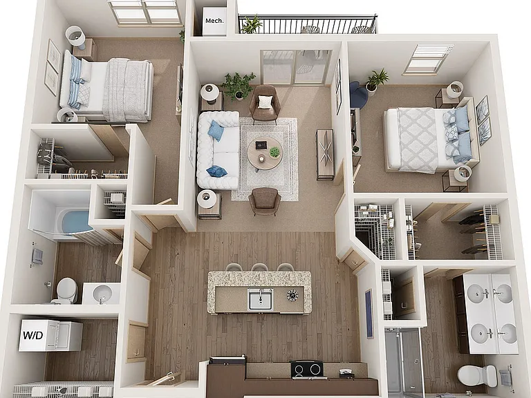 Floor Plan D1 | The Woodlands Apartments | Apartments in Menomonee Falls, WI Floor Plan D1 | The Woodlands Apartments | Apartments in Menomonee Falls, WI