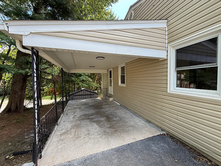 Carport and side entrance