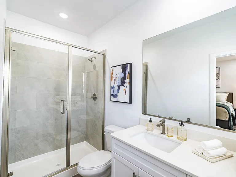 Indulge in elegance at Aster Ridge. From double vanities to quartz countertops, our designer bathrooms are crafted for comfort and style.