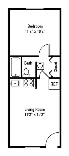 Floor plan 1x1A1BL
