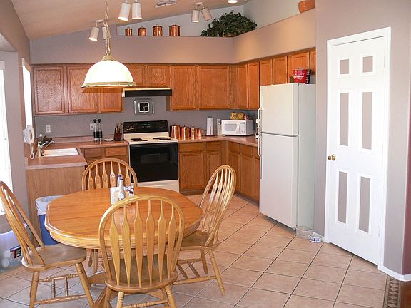 Bay window in kitchen with pantry