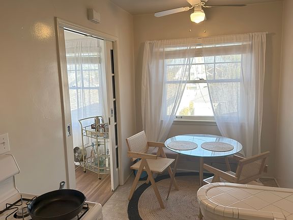 Kitchen breakfast nook with sample furniture