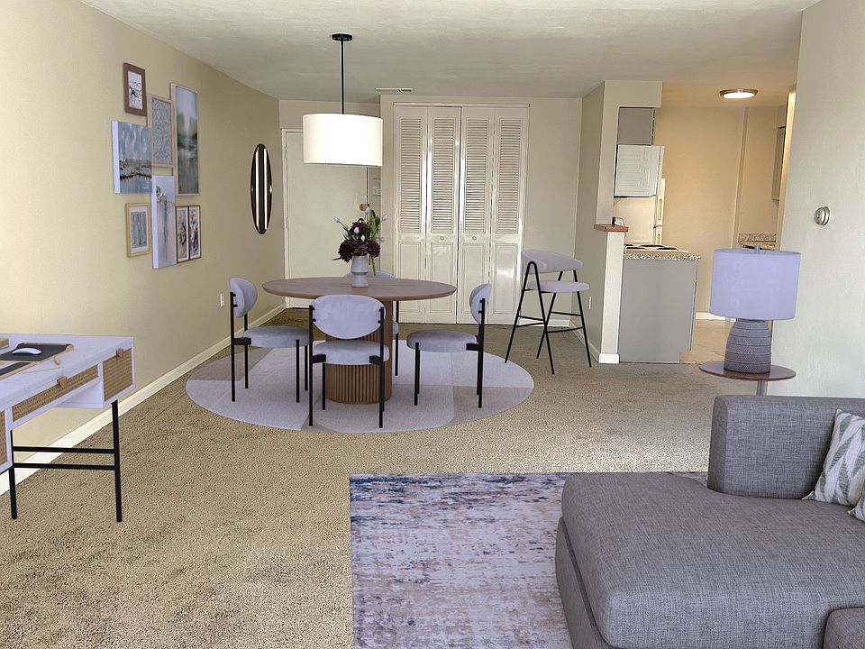 Dining space and plenty of space for desk to work from home!