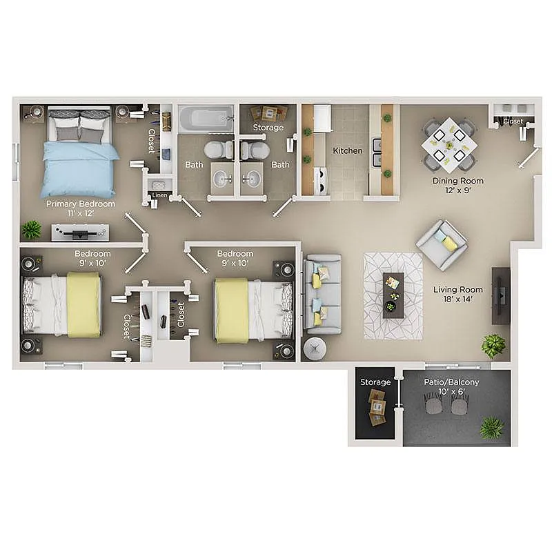 Floor plan Renovated Upper Flat III