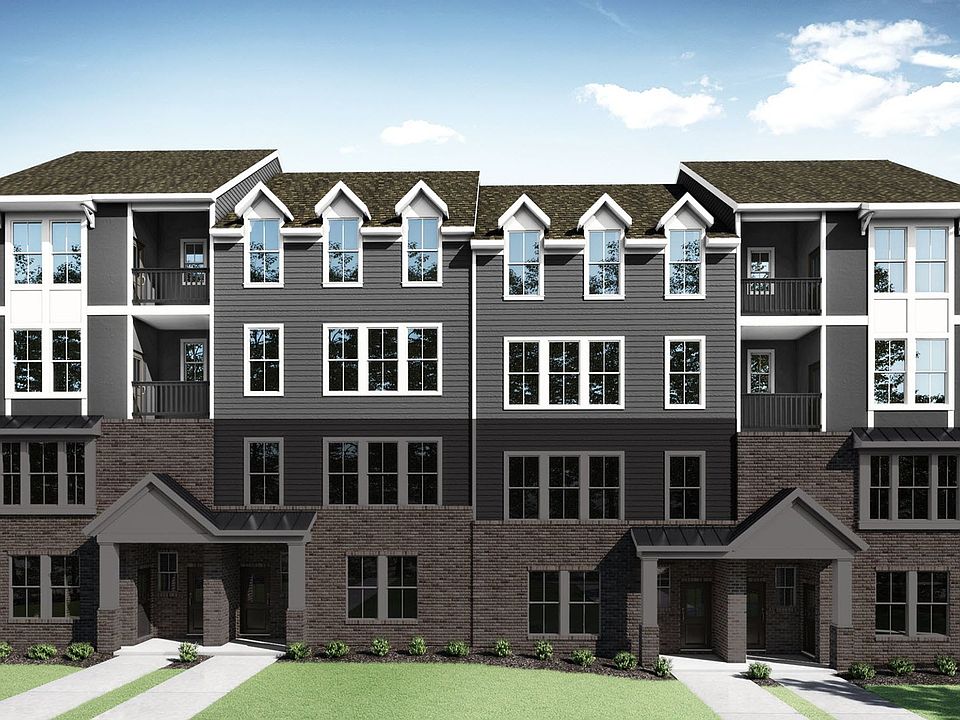 Upper two floors of stacked townhome