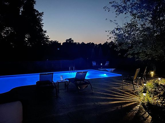 Sunsets & pool at night