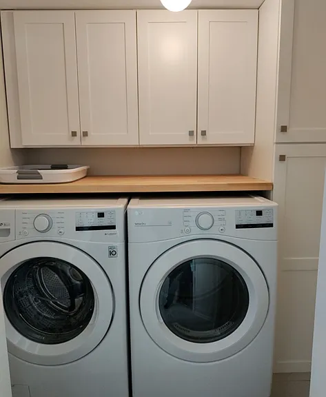 Top of the line washer and dryer.