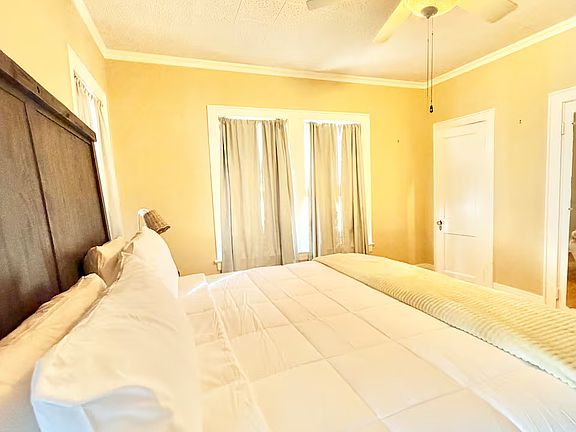 Big size Massage Bed with remote control. Blackout curtains.
