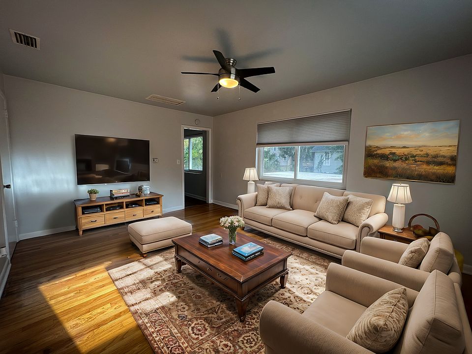 Virtually staged room