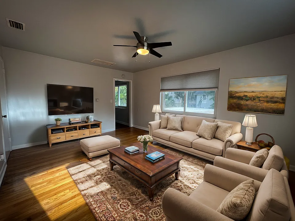 Virtually staged room