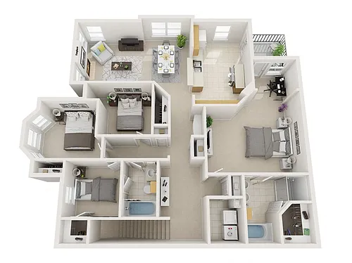 Floor plan D1 Vangogh - Attached Garage