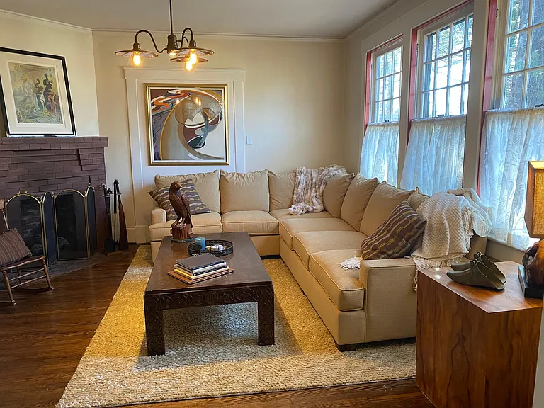 Cozy living room with lots of natural light