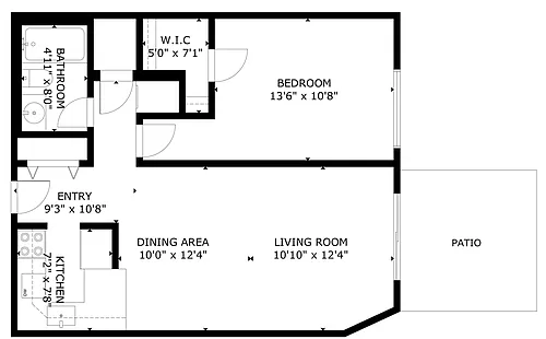 Floor plan 1X1