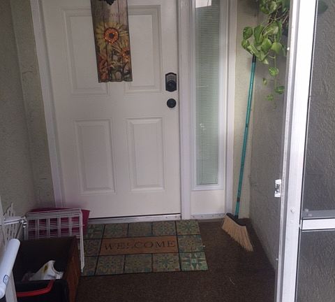 Screened front entry