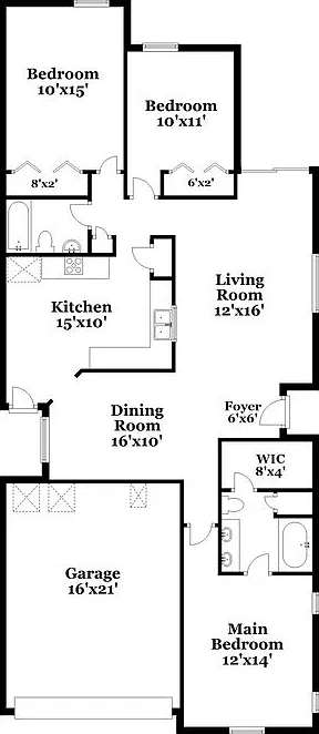 3 bed, 2.0 bath, 1482 sqft, $2,040 — Photo 2
