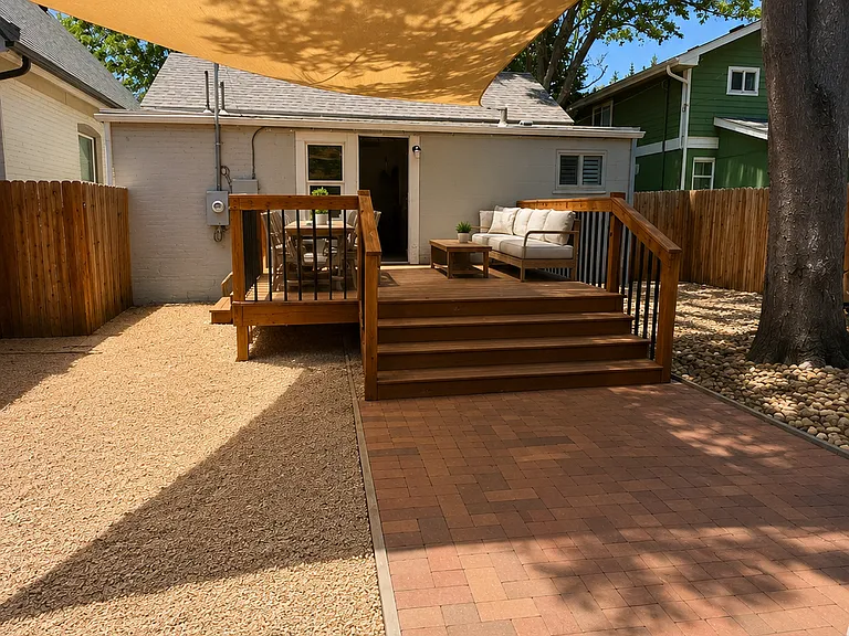 backyard, deck,
