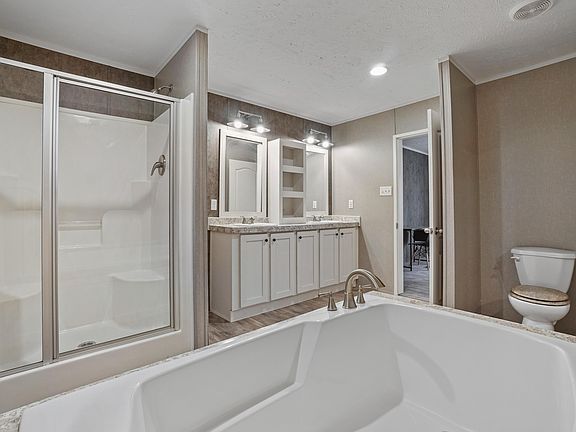 Huge master bathroom.