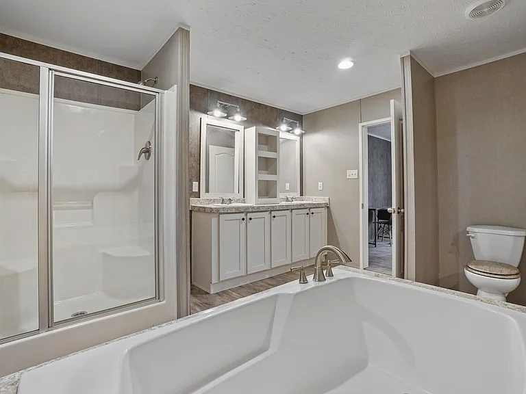 Huge master bathroom.