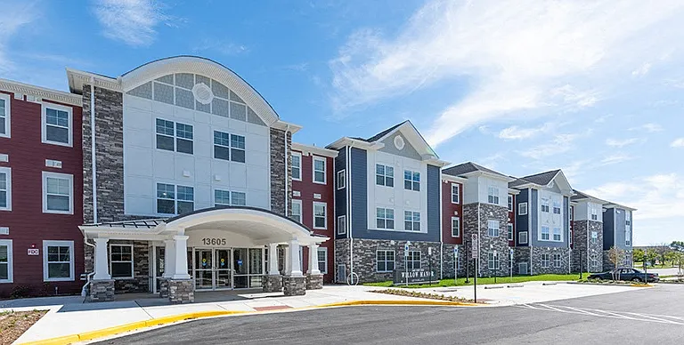 Exterior of building entrance