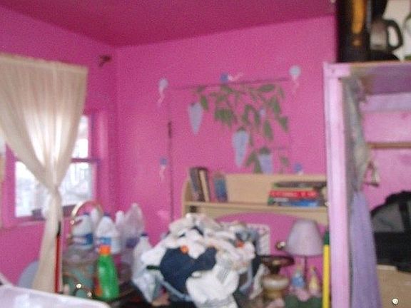 down stairs pink room