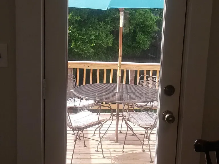 View to deck.