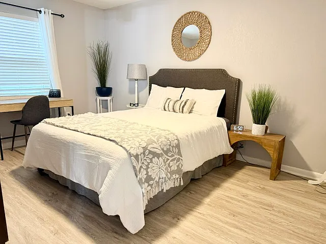 Main bedroom with new LVP flooring