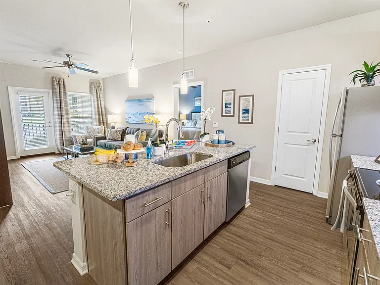 Kitchen islands with deep basin sink and diswasher