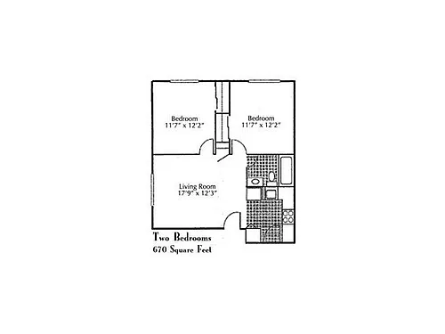 Floor plan Two Bedroom