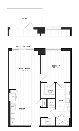 Floor plan 01BR-01D