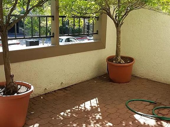 Sunny private front patio.