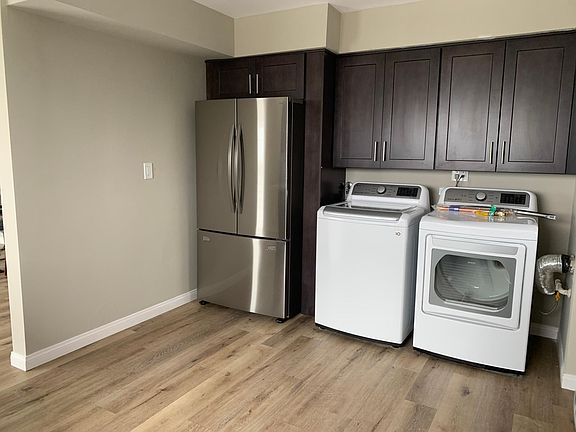 Back of kitchen (new fridge)