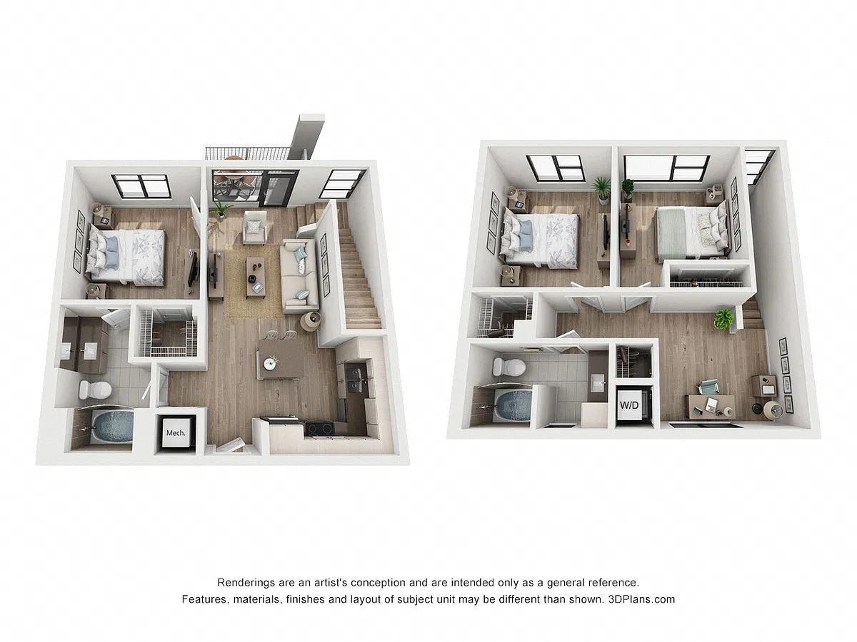 Floor plan 3 Bedroom Loft