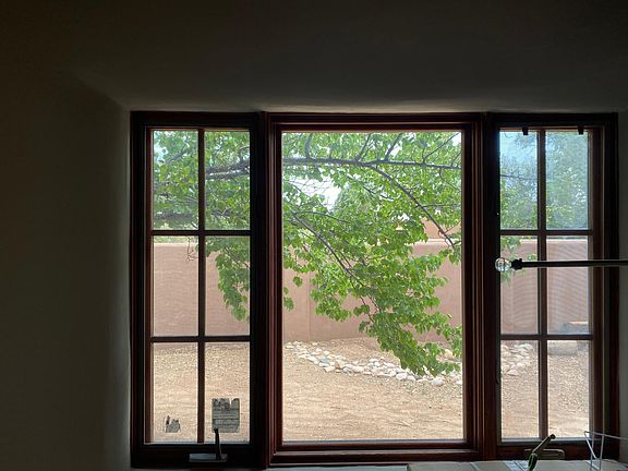 Window view of back yard