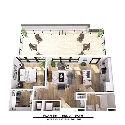 Floor plan B8 1X1