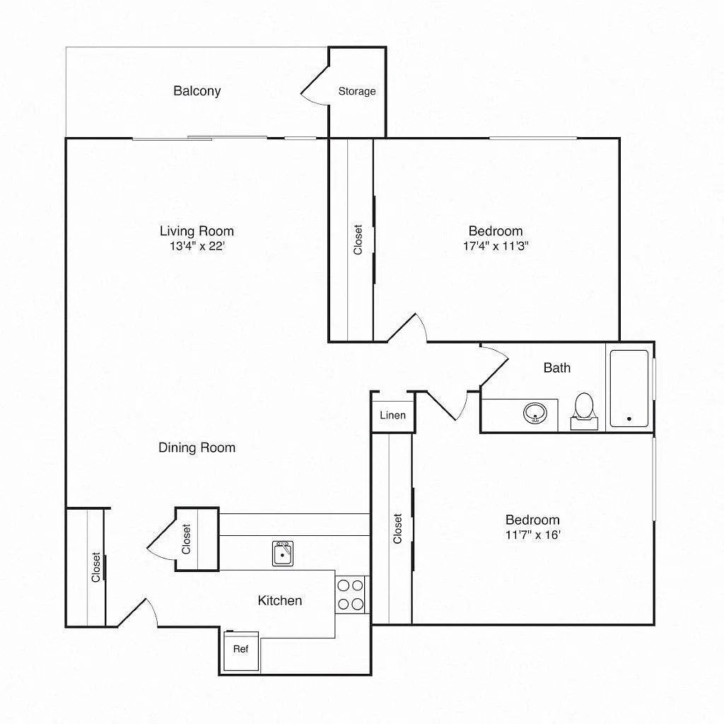 Floor plan 2x1 A Partial Reno