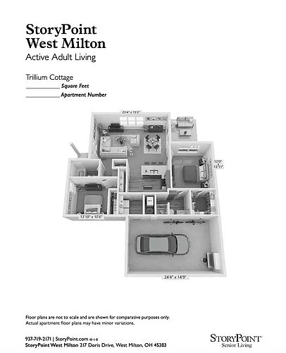 Floor plan Trillium Cottage