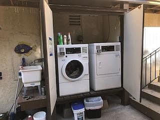 wash sink; coin laundry