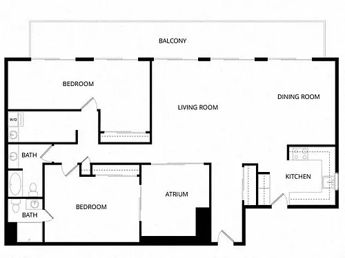 Floor plan Towers Two Bed PH