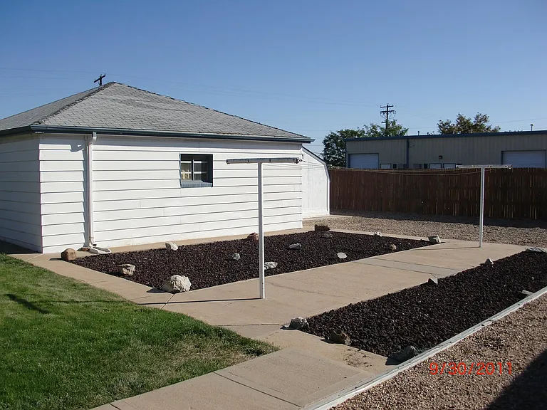 back of garage area